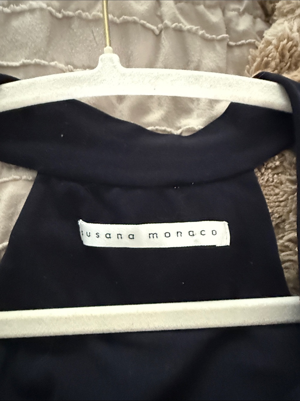 Susana Monaco Navy/Black Sleeveless Scoop-Neck Mini Dress - Picture 3 of 3